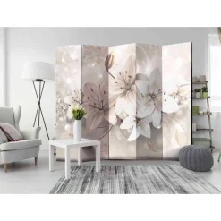 Lilien Motiv Paravent aus Leinwand - Lexiago