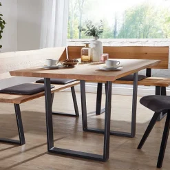 Live Edge Esstisch aus Wildeiche & Stahl - Sympatia