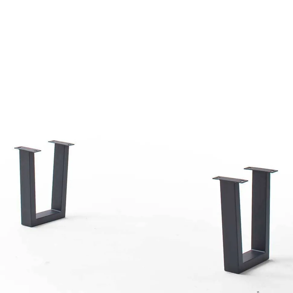 Live Edge Esszimmerbank mit Trapezbeinen - Malinsia