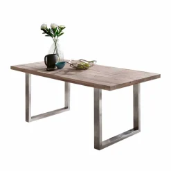 Loft Designtisch Deluiga mit Edelstahl Gestell