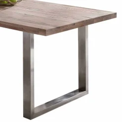 Loft Designtisch Deluiga mit Edelstahl Gestell