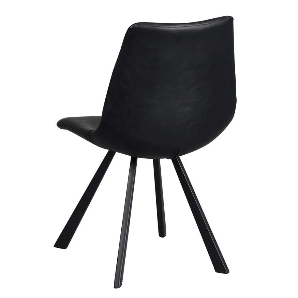 Loft Esstischgruppe mit Eiche White Wash Tisch Pulva & 6 Schalenstühlen (siebenteilig)