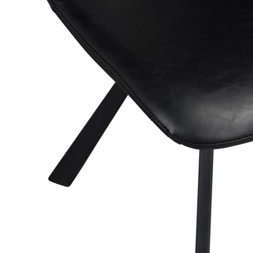 Loft Esstischgruppe mit Eiche White Wash Tisch Pulva & 6 Schalenstühlen (siebenteilig)