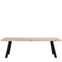 Loft Esstischgruppe mit Eiche White Wash Tisch Pulva & 6 Schalenstühlen (siebenteilig)