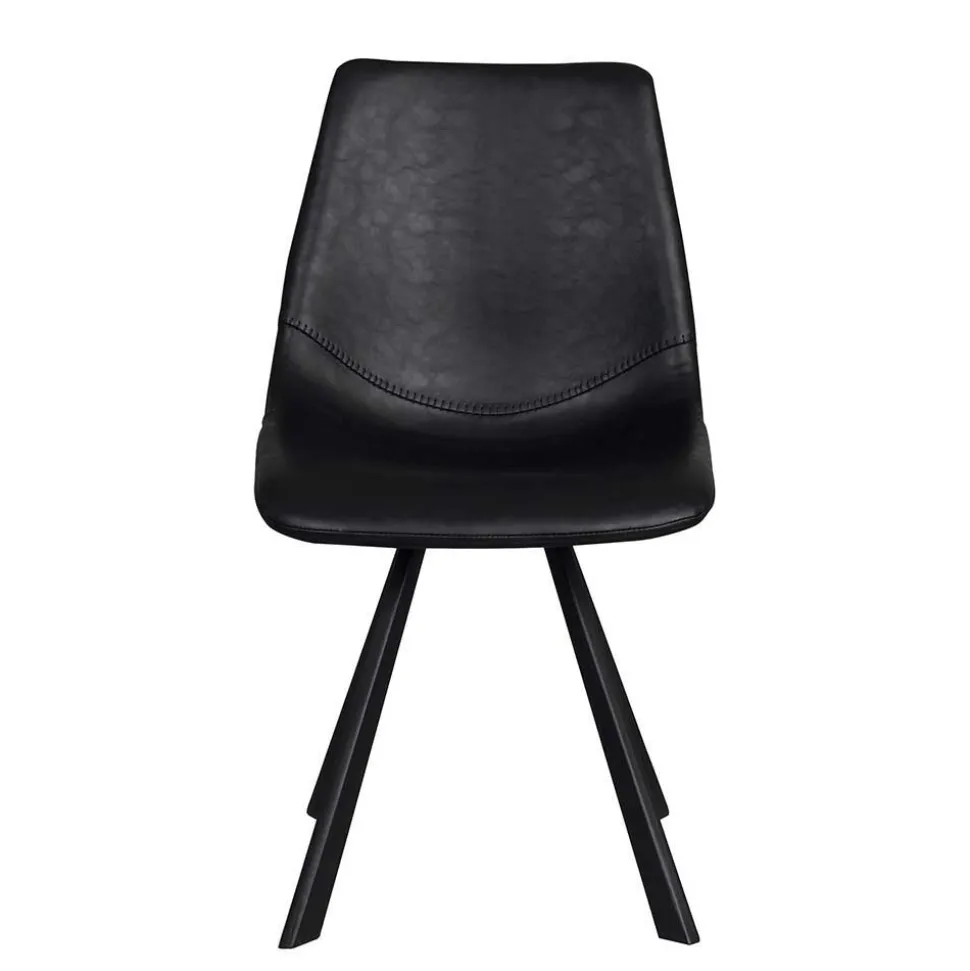 Loft Esstischgruppe mit Eiche White Wash Tisch Pulva & 6 Schalenstühlen (siebenteilig)