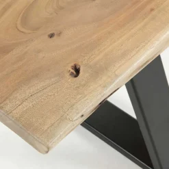 Loft Esszimmer Bank ohne Lehne Dumassa mit Baumkante Akazie