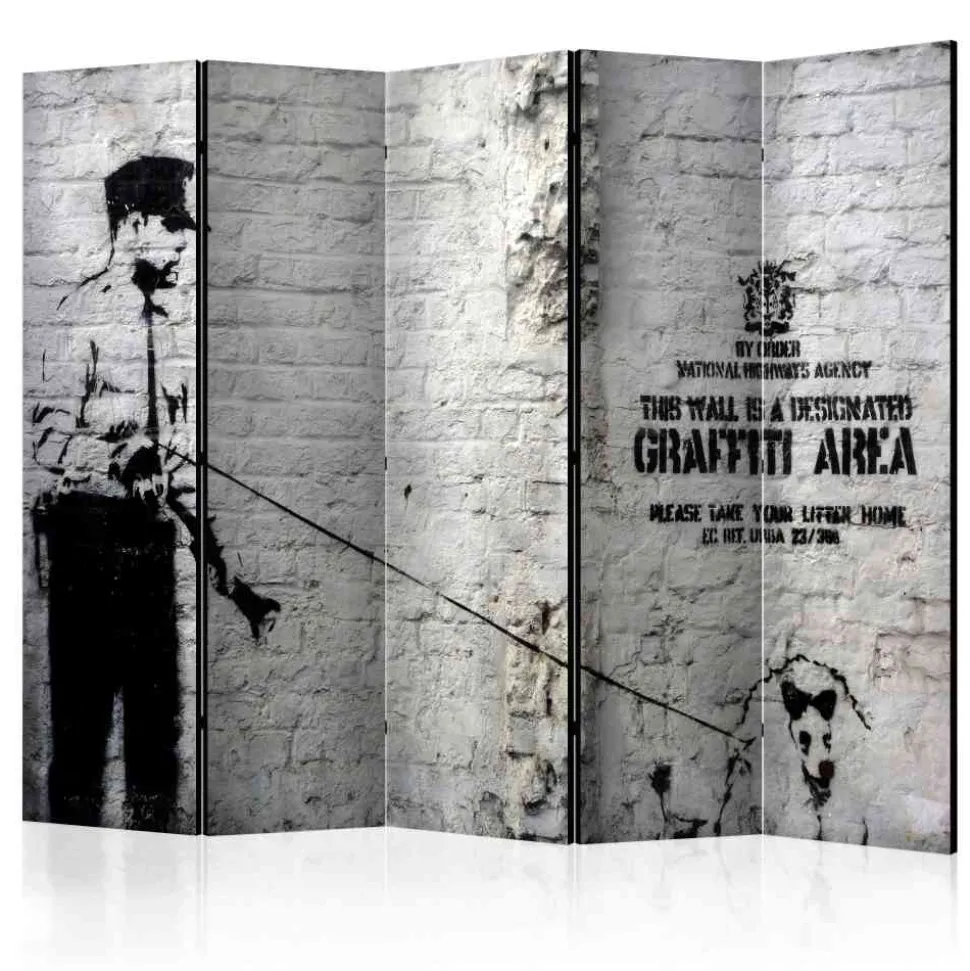 Loft Style Paravent mit Graffiti Mauer - Jeanys