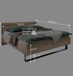 Loft Style Schlafzimmer komplett - Licruva (vierteilig)