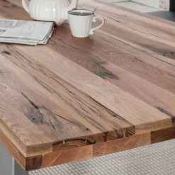 Loft Tisch Nestore aus Eiche und Edelstahl