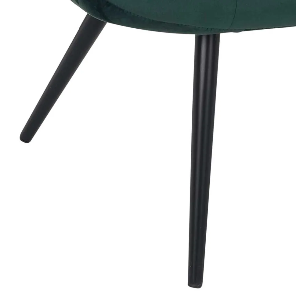 Lounge Samtstuhl in Dunkelgrün - Tomjan