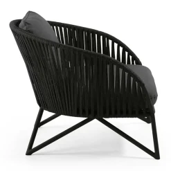 Lounge Sessel aus Kordel Geflecht & Stahl - Magona