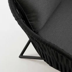 Lounge Sessel aus Kordel Geflecht & Stahl - Magona