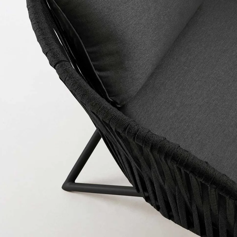 Lounge Sessel aus Kordel Geflecht & Stahl - Magona