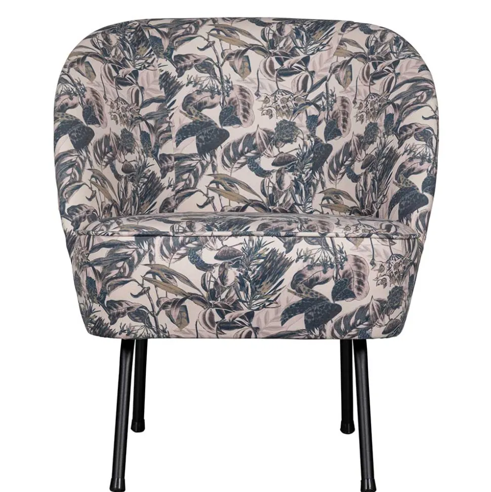 Lounge Sessel aus Samt mit floralem Dessin - Rosco