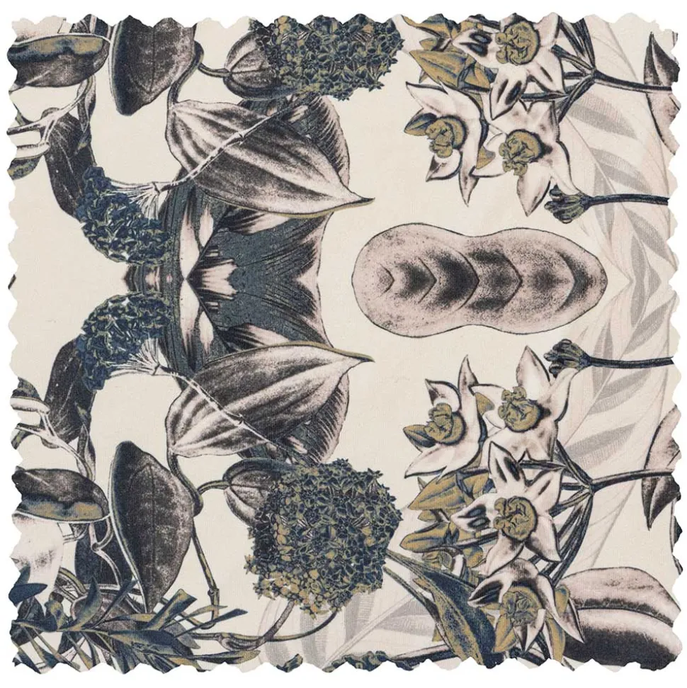 Lounge Sessel aus Samt mit floralem Dessin - Rosco