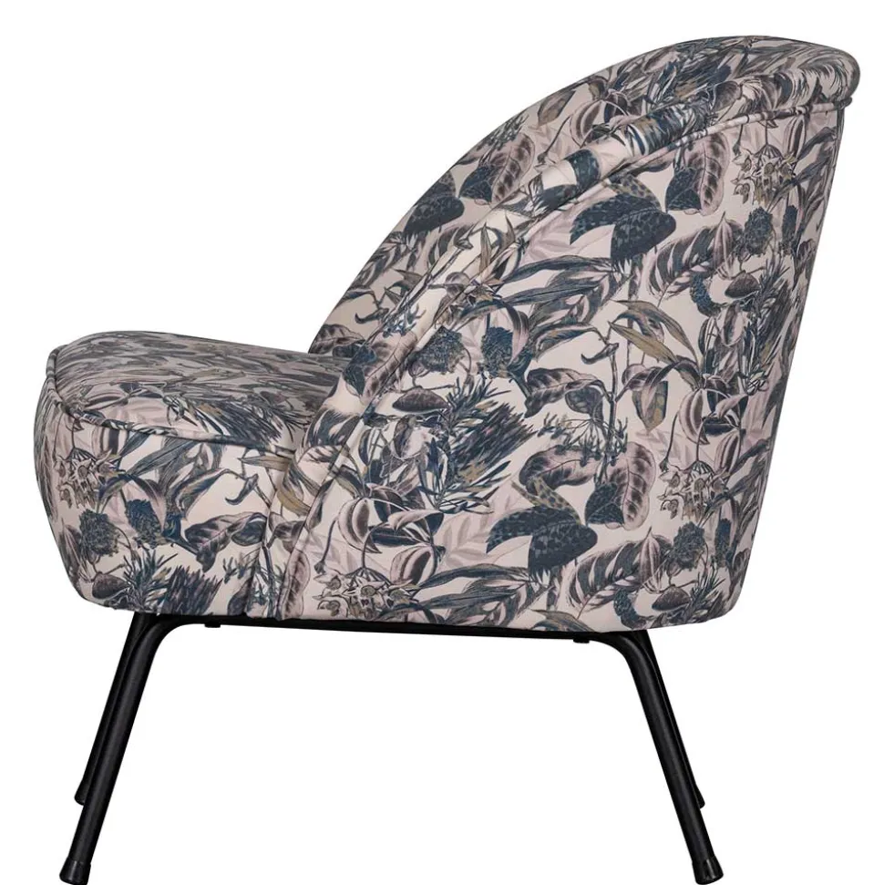 Lounge Sessel aus Samt mit floralem Dessin - Rosco