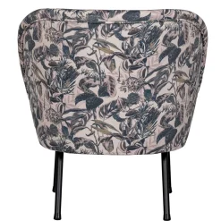 Lounge Sessel aus Samt mit floralem Dessin - Rosco