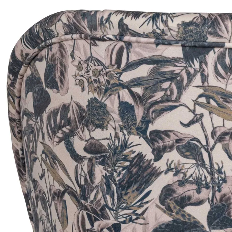 Lounge Sessel aus Samt mit floralem Dessin - Rosco