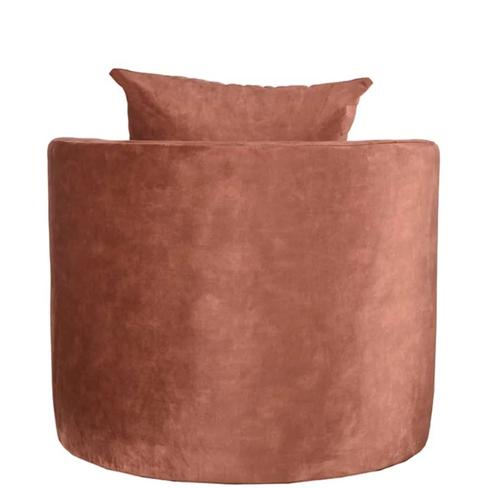 Lounge Sessel in Rost Braun - Plane