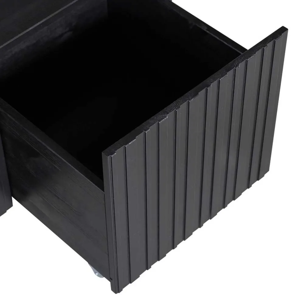 Lowboard in Schwarz Kiefer - Gelvins