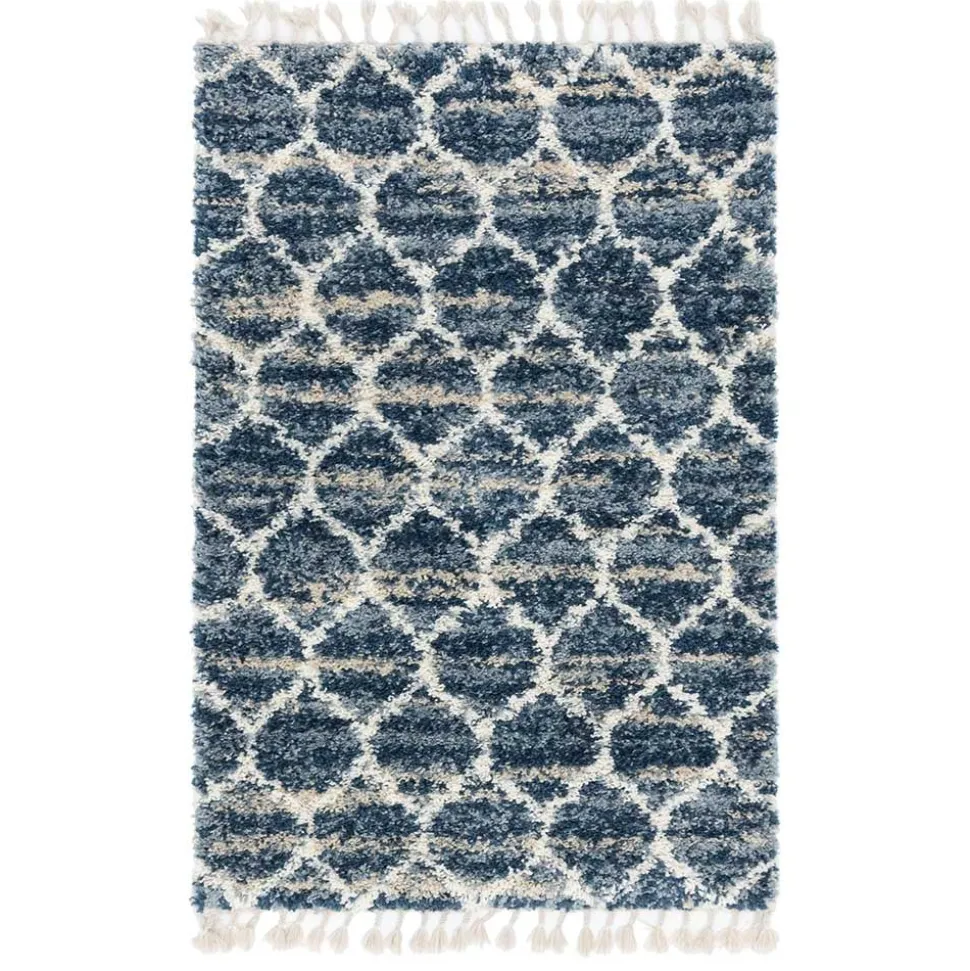 Läufer Teppich in drei Größen in Blau und Creme - Addagio