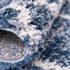 Läufer Teppich in drei Größen in Blau und Creme - Addagio