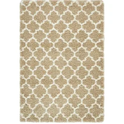 Läufer Teppich mit Kachelmuster und hohem Flor - Mocorapo