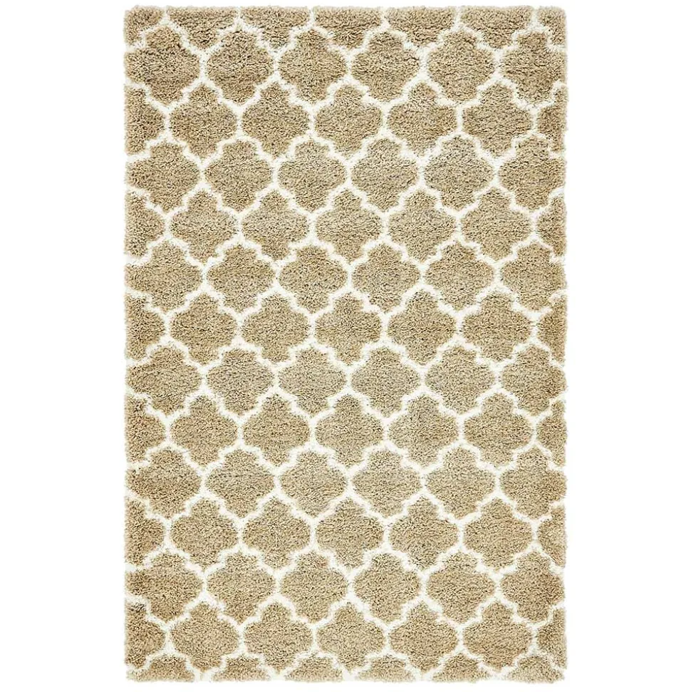 Läufer Teppich mit Kachelmuster und hohem Flor - Mocorapo