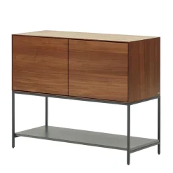 Luftige Türen-Kommode in Nussbaumfarben - Milena