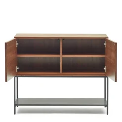 Luftige Türen-Kommode in Nussbaumfarben - Milena