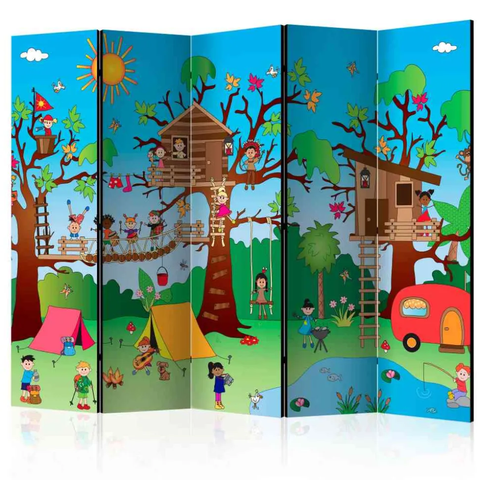 Lustig bedruckter Paravent für Kinder - Zytruma