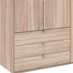 2m breiter Gleittüren-Schrank mit drei Schubladen - Zayun