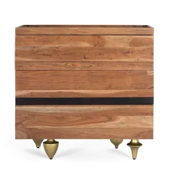 Mangoholz Kommode mit Marmorplatte - Rasvanna