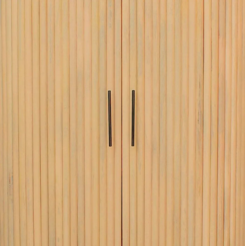 Mangoholz Schrank in Lamellenoptik - Dorian