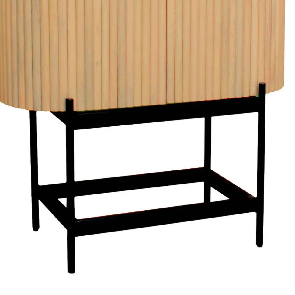 Mangoholz Schrank in Lamellenoptik - Dorian