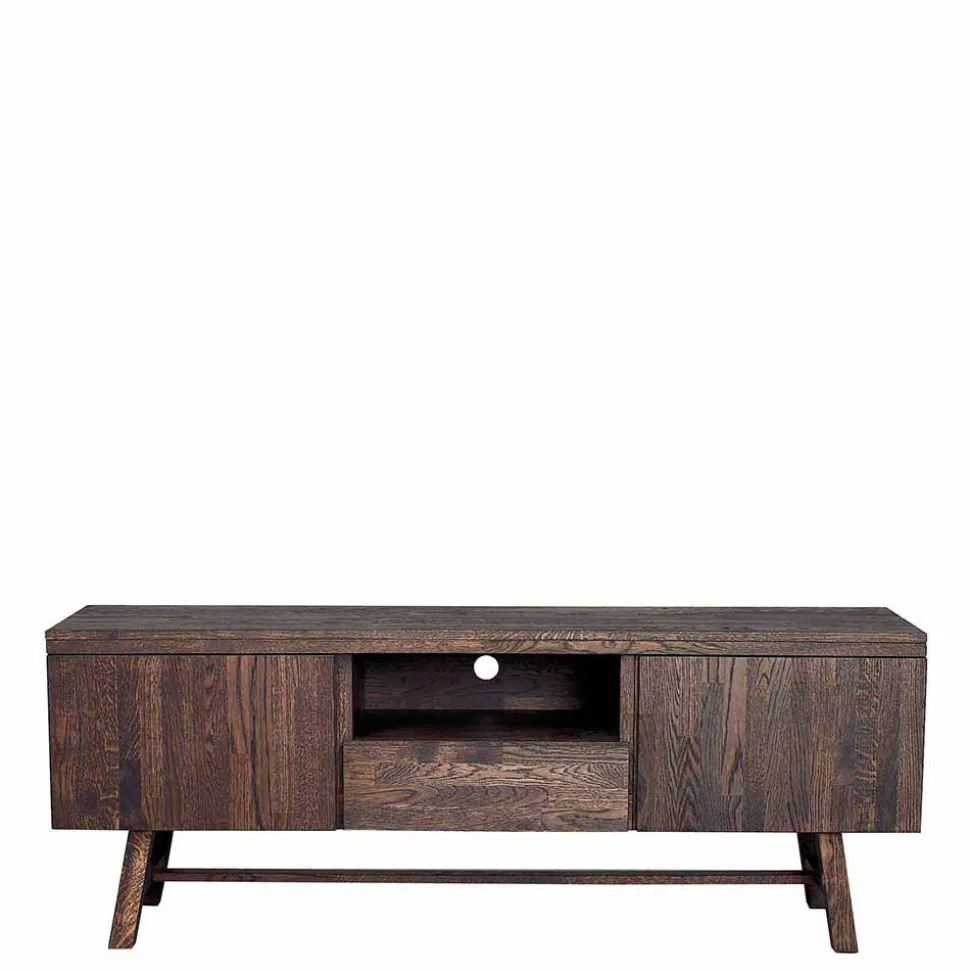 Markantes Retro TV Board aus Eiche dunkel - Vedraza