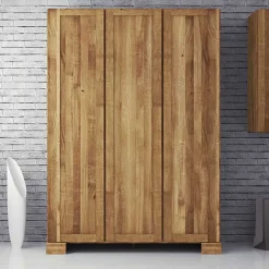 Massiv Kleiderschrank Vaskov aus Wildeiche geölt