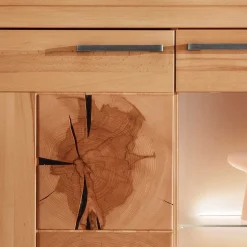 Massive Anbauwand aus Kernbuche - Sarosca (vierteilig)