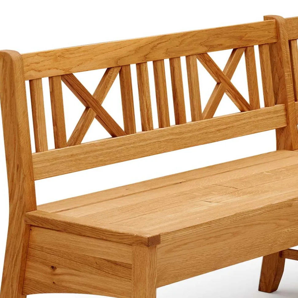 Massive Essgruppe mit Truhen-Eckbank - Jodrav (vierteilig)