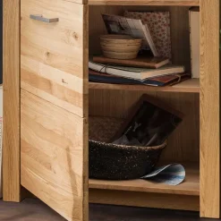 Massive Holzvitrine aus geölter Wildeiche - Loitons