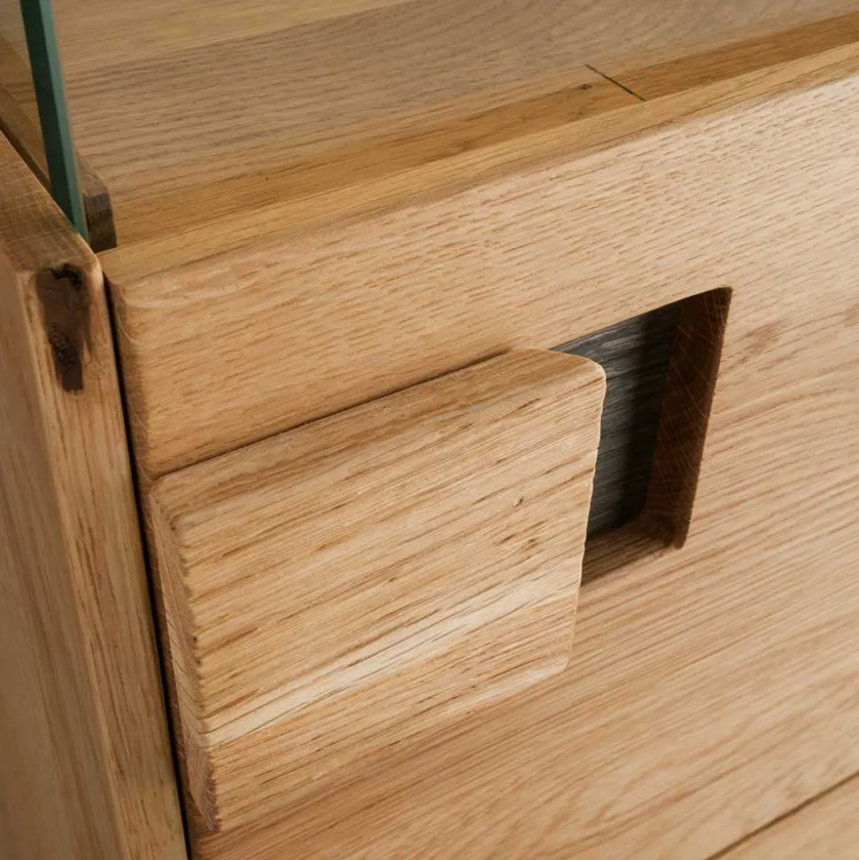 Massive Wohnzimmereinrichtung mit LED - Xeddos (dreiteilig)