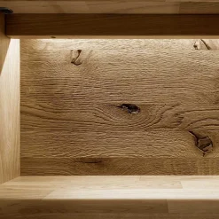 Massive Wohnzimmereinrichtung mit LED - Xeddos (dreiteilig)