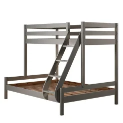 Massives Etagenbett Familienbett in Grau - Verlago