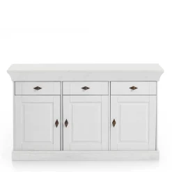 Massives Kiefer Sideboard Satumare in Weiß