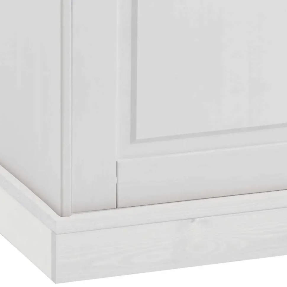 Massives Kiefer Sideboard Satumare in Weiß