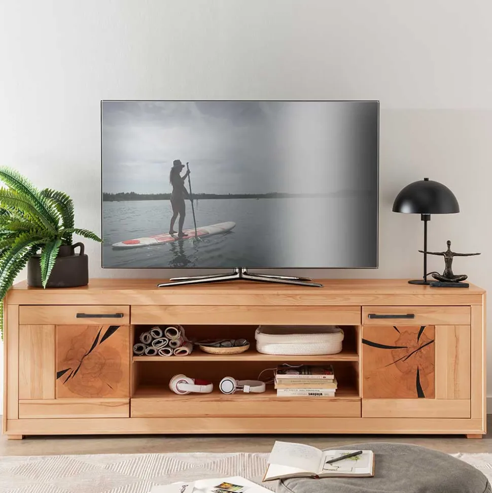 Massives TV-Board aus geölter Kernbuche - Sarosca