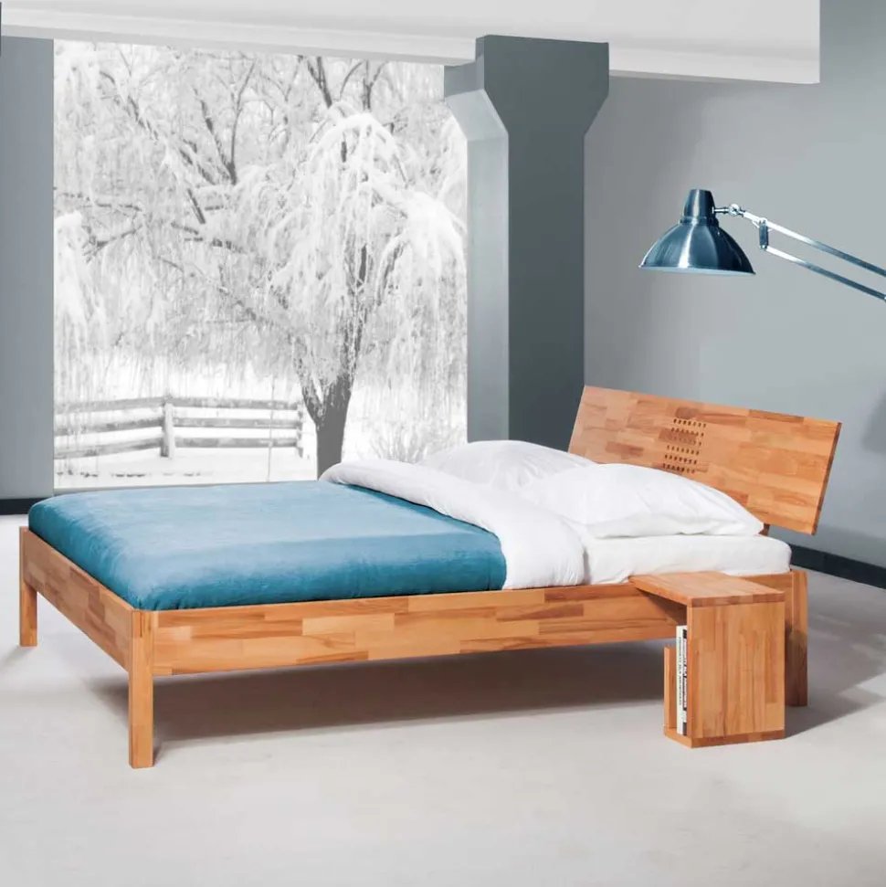 Massivholz Bett Narkondam aus Kernbuche