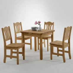 Massivholz Essgruppe Laticosia aus Kiefer (fünfteilig)