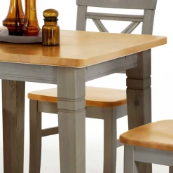 Massivholz Esstisch Jytte in Grau Kiefer