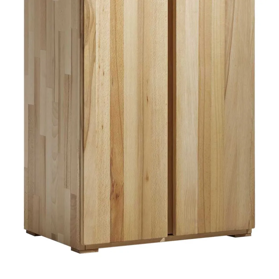 Massivholz Garderobenschrank Leyrina aus Kernbuche geölt